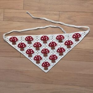 Sunday State | Red & White Mushroom | Crochet Bandana | Cottagecore | Fairycore